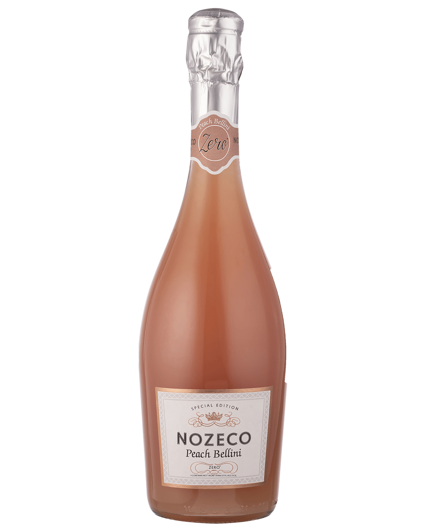 A non-alc sparkling wine of Nozecco Peach Bellini