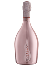 Bottega Rose Prosecco 750mL Bottega Pink Gold Prosecco Doc Rosé is a sparkling Prosecco rosé Brut that originates from a blend of Glera and Pinot Noir grapes grown in the Prosecco DOC area. In the glass the wine is an attractive bright pink colour with fine and persistent perlage. Complex aromatics with distinct floral (jasmine, elderflower and rosebud) and fruity hints of pear and white peach lead to spicy notes thought the finish. Fresh and lively, it shows pleasing aromas on the palate similar to the nose leading to a