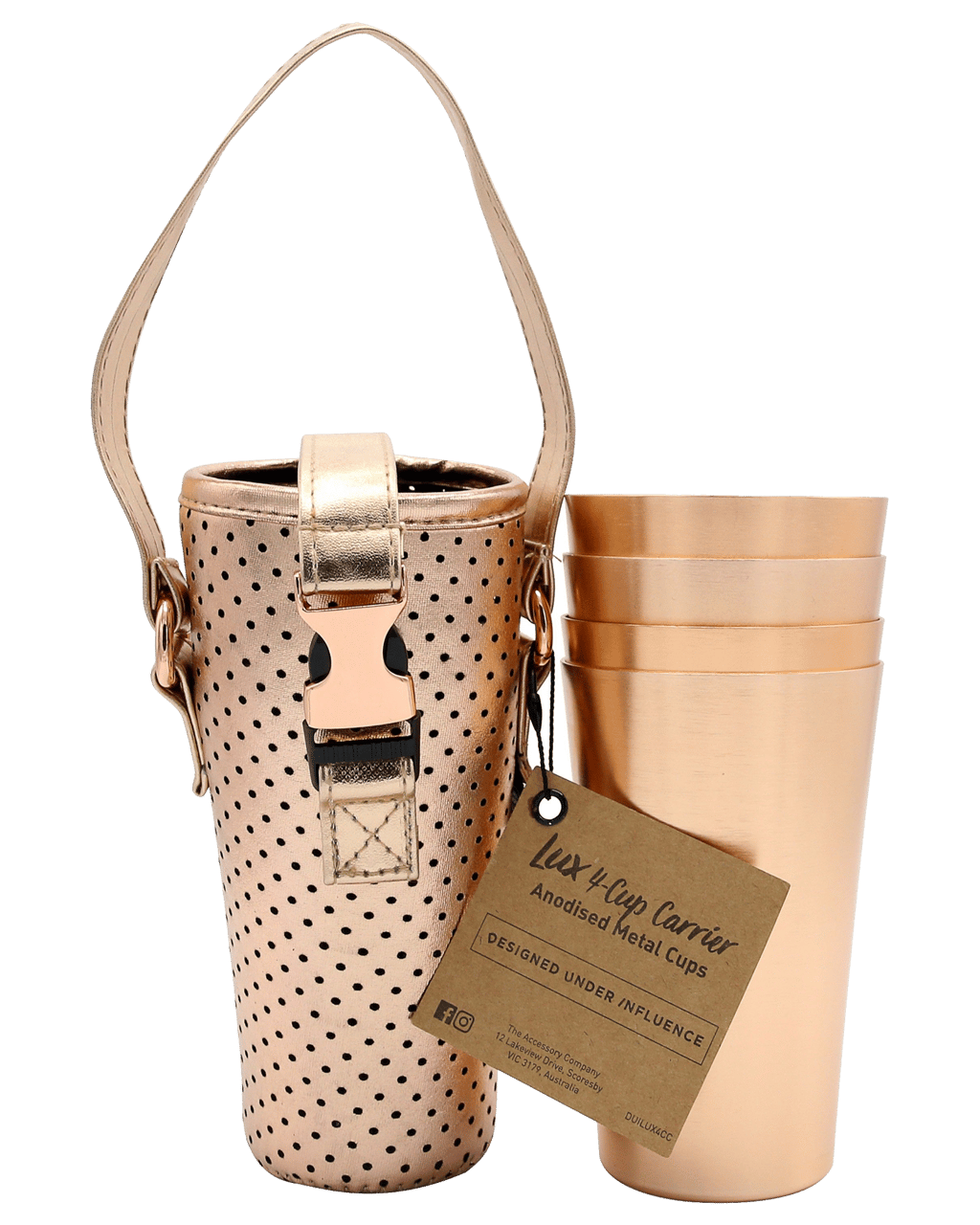 Designed Under Influence Lux 4 Cup Carrier Boozy