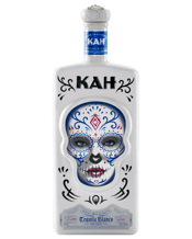  Kah Tequila Blanco 700ml  700mL KAH Tequila Blanco is a double distilled, un-aged Tequila made from 100% Blue Agave and bottled at 40% ABV. The design of the KAH Blanco bottle is inspired by the Bolivian tradition of the Day of the Dead celebration in which actual skulls of loved ones are kept and brought out on November 8th each year.