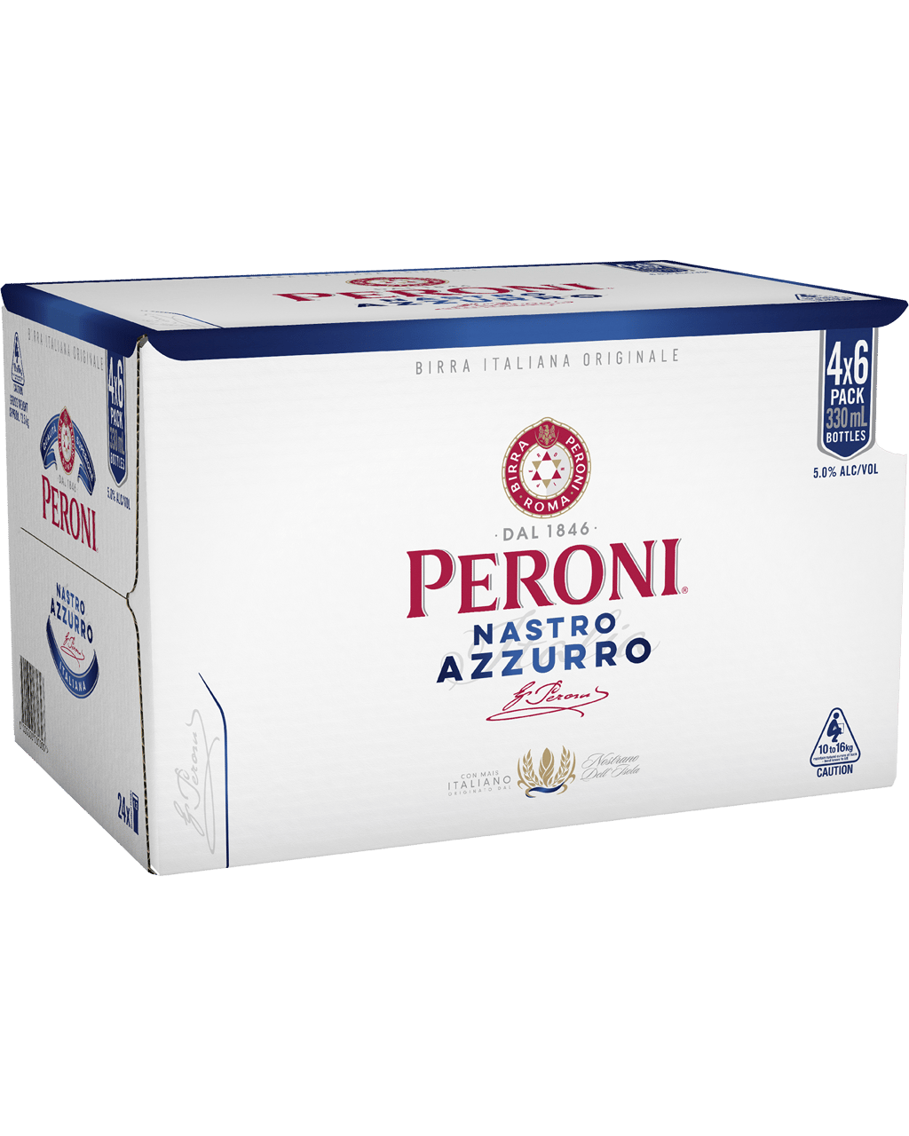thumbnail image 2 of Peroni Nastro Azzurro Signature Pint Glasses - Set Of 2 - 20oz - Made In France 2 of 6
