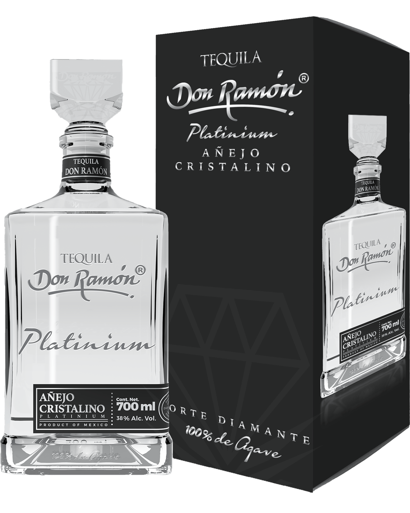 Buy Tequila Don Ramón Platinium Añejo Cristalino Tequila 700ml Online Lowest Price Guarantee 