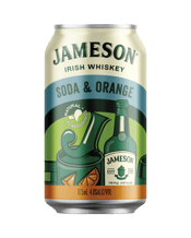  Jameson Soda Orange Can<br>375ml  375mL Jameson Soda & Orange combines the smooth taste of triple distilled Irish whiskey to produce a refreshing new soda mix with zesty orange.