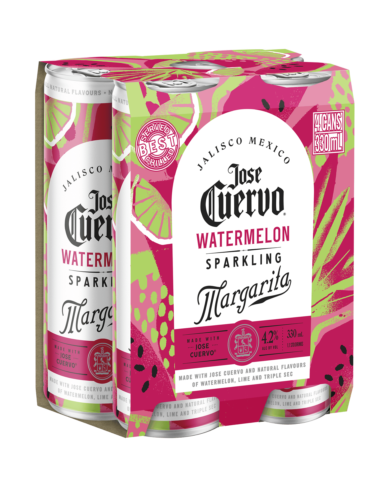 Buy Jose Cuervo Sparkling Watermelon Margarita 330ml Online (Lowest