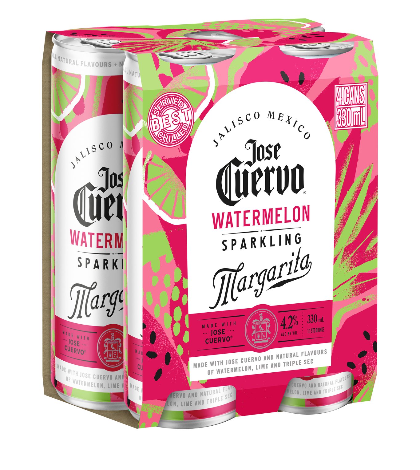 Buy Jose Cuervo Sparkling Watermelon Margarita 330ml Online (Lowest