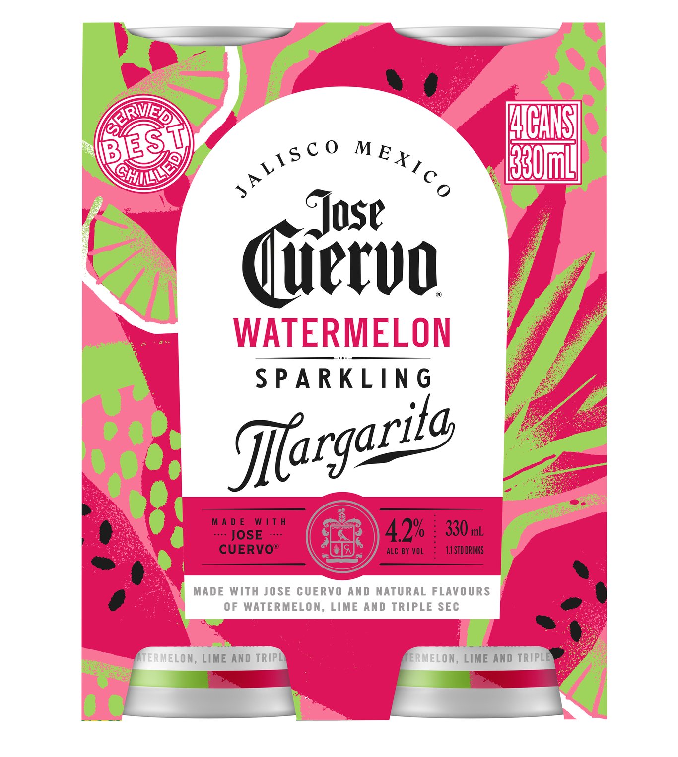 Buy Jose Cuervo Sparkling Watermelon Margarita 330ml Online (Lowest