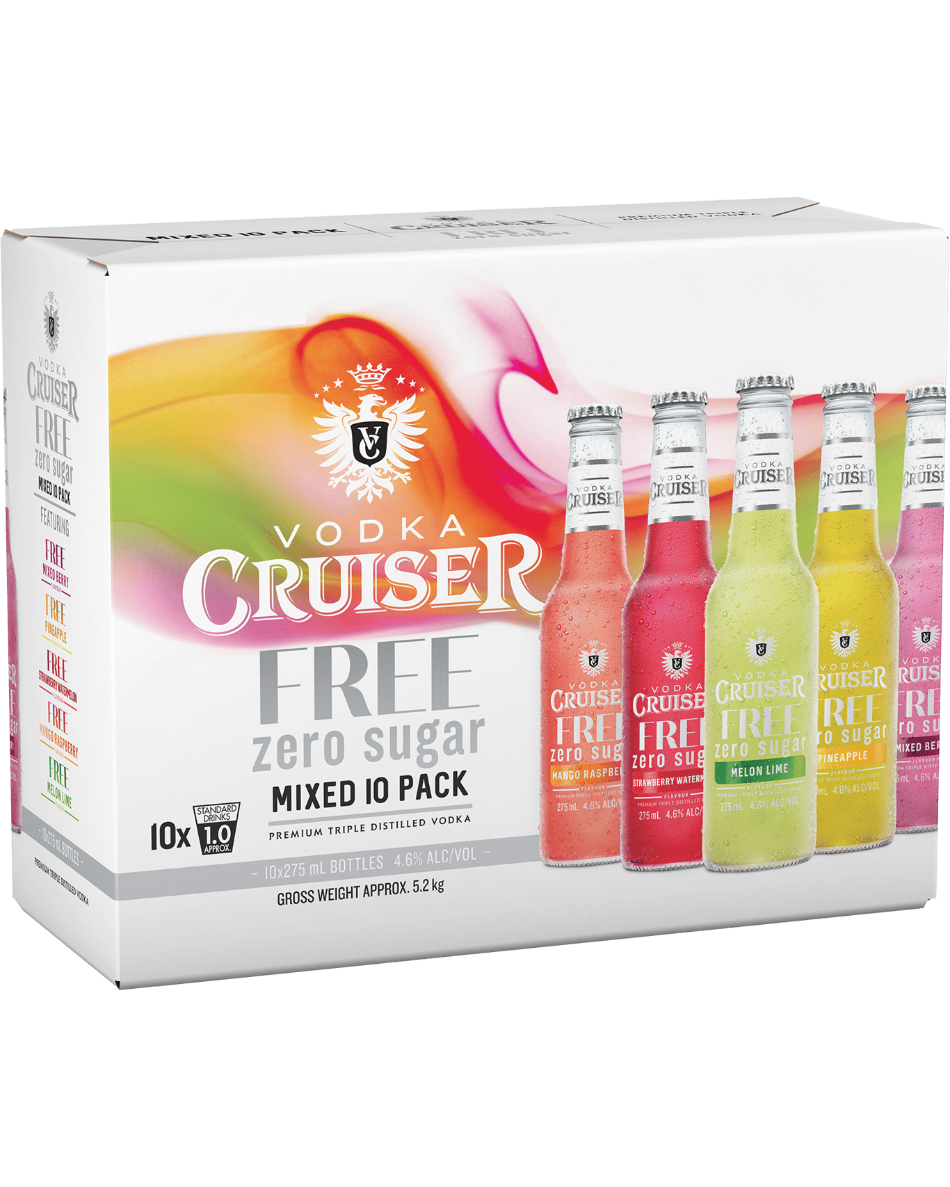 Buy Vodka Cruiser Sugar Free Mixed 10pk Bottle 275ml Online (Lowest Price Guarantee) Best Deals