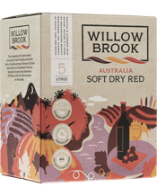Willowbrook Soft Dry Red 5l 5L This Australian dry red wine reveals a bouquet of dark cherries and subtle hints of vanilla aromas. Flavours of plum, dark cherry and blackberry fruit are balanced by spicy oak characters. Finishing with soft, silky tannins on the palate.