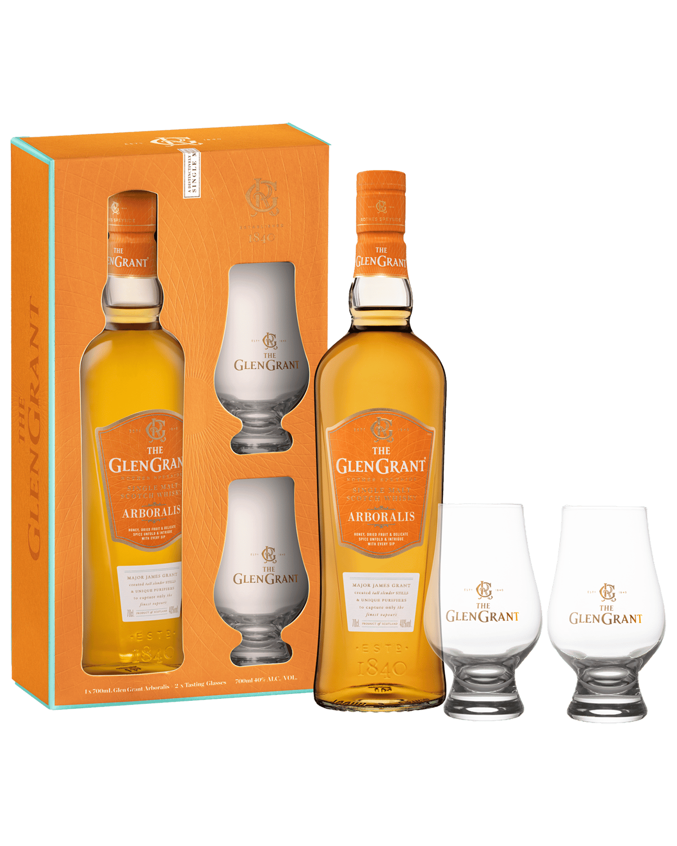 Buy The Glen Grant Arboralis 2 Glasses Gift Pack 700ml Online (Low Prices) from Dan Murphy