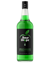  Sour Dropz Apple Liqueur 1l  1L Sour Dropz Apple Flavoured alcoholic cooler. Perfect for putting a twist on classic cocktails or adding a drop of sourness to them.