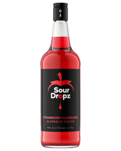 Sour Dropz Strawberry<br>Liqueur 1l 1L Sour Dropz Strawberry Flavoured alcoholic cooler. Perfect for putting a twist on classic cocktails or adding a drop of sourness to them.