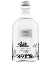  Parker Coonawarra Estate<br>Signature Dry Gin... 700mL Made to please any fan of the classic London Dry style and infused to highlight the spice end of the flavour spectrum. The key component for an ultra-classic G&T, Coonawarra style. Juniper, Coriander Seed, Angelica Root, Orris Root, Almond, Liquorice Root, Orange Peel, Lemon Myrtle, Cassia, Chamomile flowers & Lemon Verbena. The iconic London Dry profile blended to perfection with a complement of time-tested botanicals. Classic simplicity. LOOK ~ Crystal clear. SMELL ~ Juniper leads with appetis