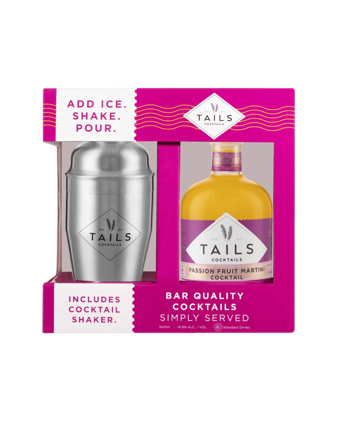 Buy Tails Cocktails Passionfruit Martini Cocktail Shaker Gift Pack
