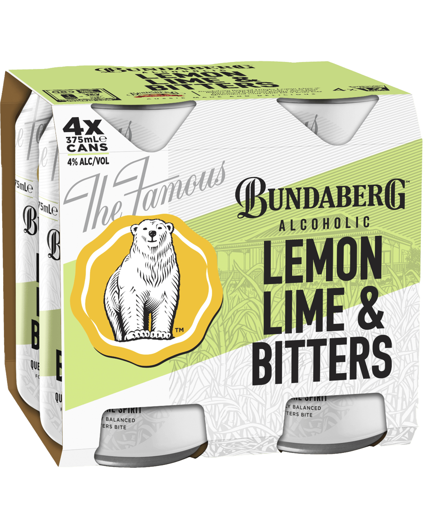 Buy Bundaberg Alcoholic Lemon Lime Bitters Cans 375ml Online (Lowest