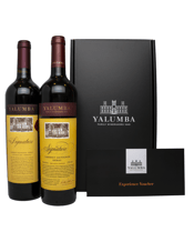  Yalumba The Signature Museum<br>Twin Pack 2014 &... 750mL Medium deep, dense, red in colour. Cool, fresh aromas of perfumed mints, blueberry, small red berries and red spicy cedar notes. Some leafy aromatics appear as the wine opens up over time. A refined and complex palate that is delightfully fresh with seamlessly integrated oak. Generous red berry fruit is wrapped in finely honed tannins. A medium to full bodied wine with a long, flowing tannin profile. A very refined Signature.