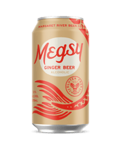  Margaret River Beer Co Megsy<br>Ginger Beer Can... 375ML Crafted on the banks of the Margaret River, Megsy has a light ginger spice with a little sweetness and bite.