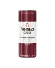 Rodenbach Classic Flanders<br>Red Ale Cans 250ml... 250ML Rodenbach Classic sets the bar for Flemish Red Ales. This ale owes its sweet and sour fruitiness and refreshing taste to the fact that it is partially matured in giant French-oak casks called foeders. <br><br /><br><br />Despite its dark red-brown appearance, Rodenbach is a light and very refreshing beer. 25% of Rodenbach Classic is aged on French-oak for two years and then blended with young lager (75%)