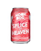  Moon Dog Splice Raspberry<br>Can 330ml  330mL Splice of Heaven is back, this time bursting&nbsp;with raspberries! Loaded with lush raspberries for fruity icy-pole flavours and vanilla for that freshly scooped ice-creamy goodness, it's most certainly a Splice of Heaven!