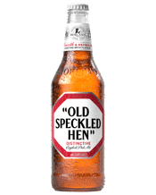  Old Speckled Hen English<br>Pale Ale Bottles... 500ML A high proportion of Crystal malt in Old Speckled Hen provides the key toffee/caramel flavour. The yeast used to ferment the beer provides the other key character - estery or banana/pear drop. This estery note provides the fruity and refreshing balance. The hops used add a palate cleansing herbal note and very slight orange citrus.