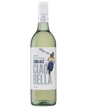 Ciao Bella Zero Alc Pinot<br>Grigio 750ML Fresh pear and green apple with hints of orange blossom and spice on the nose. The palate is dry and light bodied with generous citrus and stone fruit flavours, mineral textures and a crisp acidity leading to the light and bright refreshing finish.