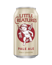 Little Creatures Pale Ale<br>Cans 375ml  375ML Little Creatures Pale Ale inspired our hop journey. Full bodied, hop driven and refreshing with bursting aroma and flavour. Pretty serious citrus and stone fruit flavour, balanced with specialty malts and a decent hit of bitterness. Preservative and additive free, our Pale Ale is live yeast conditioned, in the bottle (after filling)&nbsp;for unmatched freshness and character and takes about six weeks from brewing to be released.