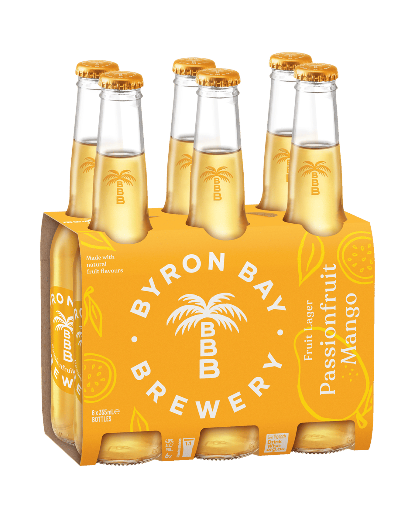 Buy Byron Bay Brewery Fruit Lager Passionfruit Mango 355ml Online