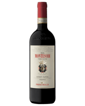  Frescobaldi Castello<br>Nipozzano Riserva... 750ML The Montesodi vineyard is located 400 metres above sea level, planted in schist soils with a magnificent southwestern exposure. The 2019 Montesodi is a vibrant ruby-red colour. It is tantalising on the nose, characterised by fruity notes of redcurrant and wild strawberry. These aromas are followed by floral notes, fresh balsamic scents, and an elegant spiciness of liquorice and cloves. It displays fresh yet dense and chalky tannins, typical of Sangiovese, balancing complexity with elegance and l
