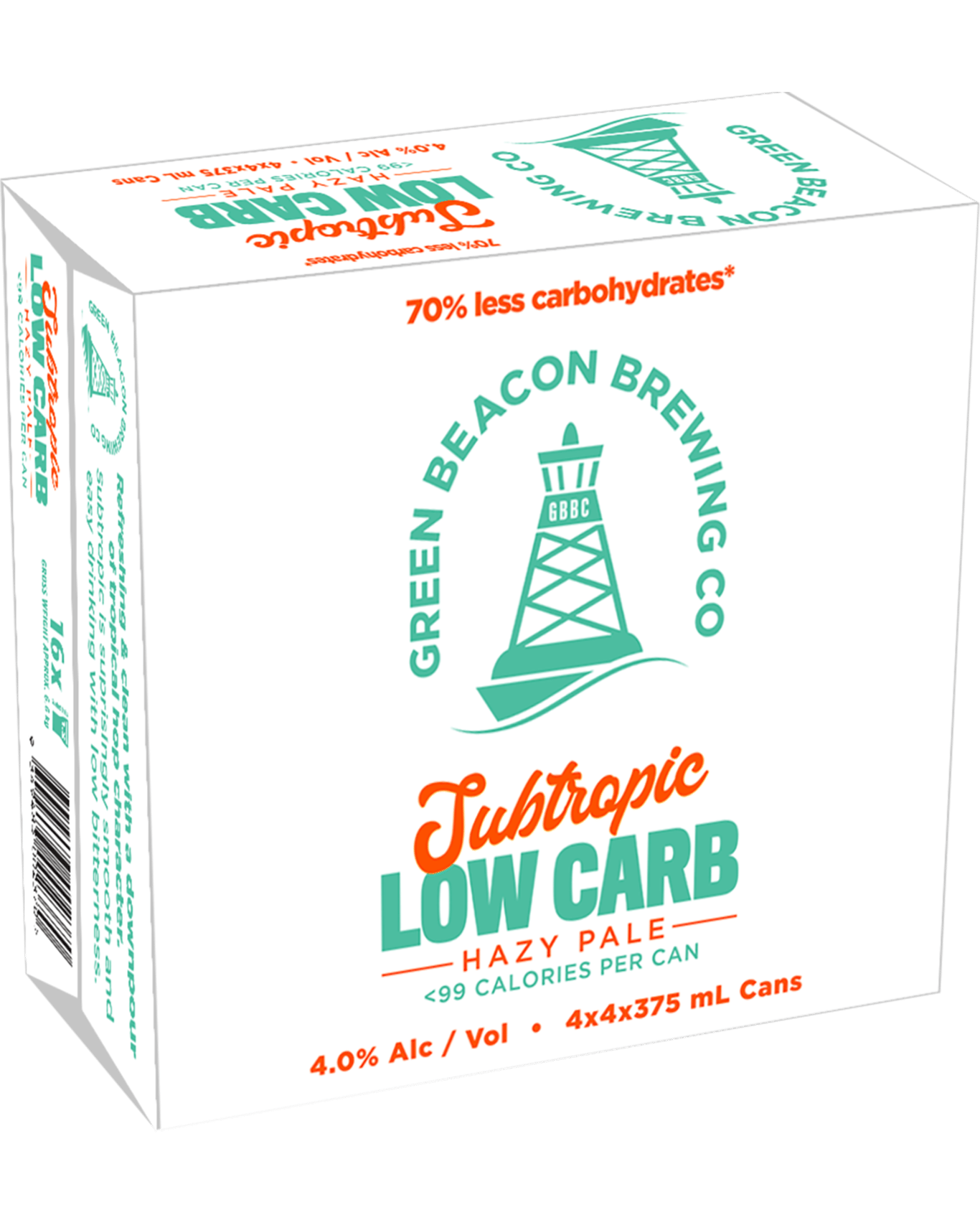 Buy Green Beacon Subtropic Low Carb Hazy Pale Can 375ml Online (Lowest