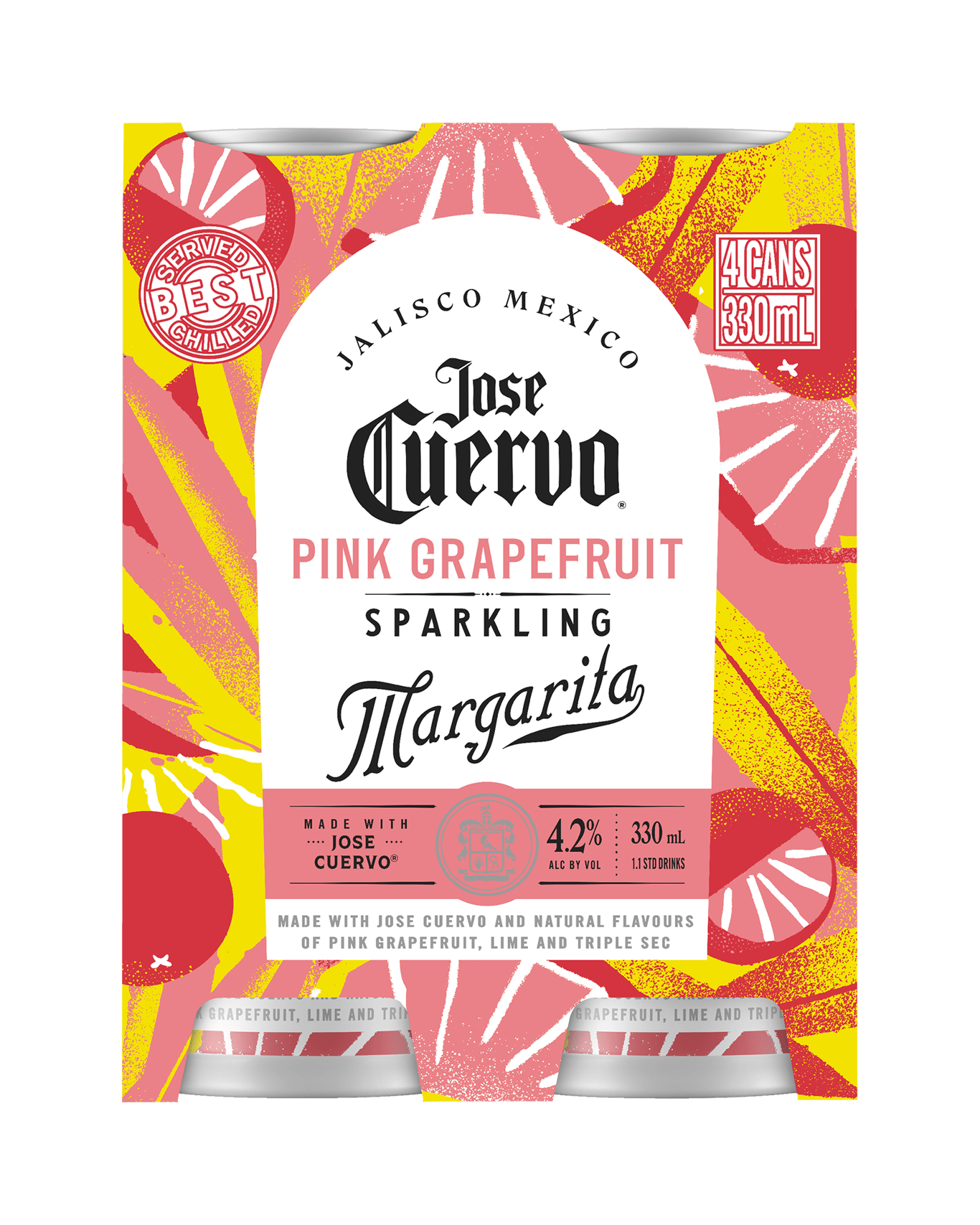 Buy Jose Cuervo Pink Grapefruit Sparkling Margarita Can 330 Ml Online