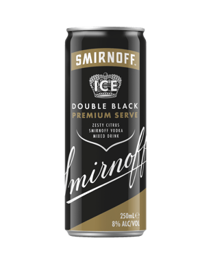 Ice Double Black Premium Serve 8% Cans 250mL