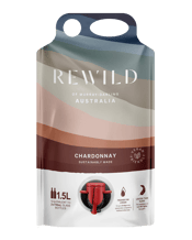 Rewild Chardonnay Bagnum<br>1.5l 1.5L REWILD Sustainable Made wine is all about helping improve our environment, working with Nature to put back more than we take out. Produced by Duxtons Vineyard who are driven by Actively Reducing Our Footprint, Engage in Water Saving Initiatives, Renewable Energy and are also strong supporters of the 'Saving Our Species' project. This Chardonnay has ripe melon and nectarine flavours with a rich texture and finish.