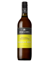  Mcwilliam's Medium Dry Apera<br> 750ML The making of quality fortifieds is a great McWilliams winemaking tradition. The warm and dry conditions of Australia are ideal for making fortified wine; enabling all the varieties to ripen superbly and produce great richness of flavour. McWilliam's Royal Reserve Medium Dry is warm and smooth with flavours of nuts, pecan pie and caramel flavours evident.