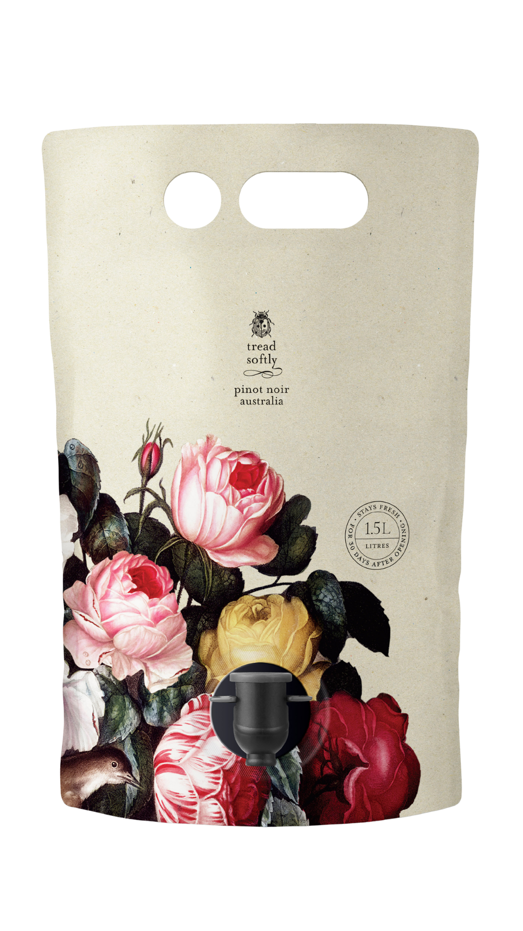 A bagnum of Tread Softly Pinot Noir