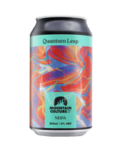  Mountain Culture Quantum<br>Leap Neipa Cans... 355ML This beer showcases our growth from a dilapidated heritage building in the Blue Mountains, NSW, to shelves all over Australia in a few short years. A quantum leap powered by tonnes of hard work. A hop-forward NEIPA that features Mosaic, Galaxy, Citra and a touch of Centennial for a bouquet of berries, tropical fruit and citrus notes.
