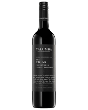  Yalumba The Cigar Cabernet<br>Sauvignon 2018  750ML The Cigar 2018 is a lovely bright, fresh Coonawarra Cabernet. Vibrant, deep magenta in colour. The aromatics are rich with blue and black fruits, notes of spice and warm, comforting aromas of cedar, strawberry compote and sandalwood. The palate is expressive with blackcurrant, plum and clove spice, melding with dark chocolate and ripe fruits. The wine has a beautiful structure with fine tannins and balanced acidity ensuring longevity.