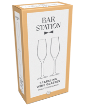  Bar Station Sparkling Wine<br>Glasses 2 Pack  1EA 