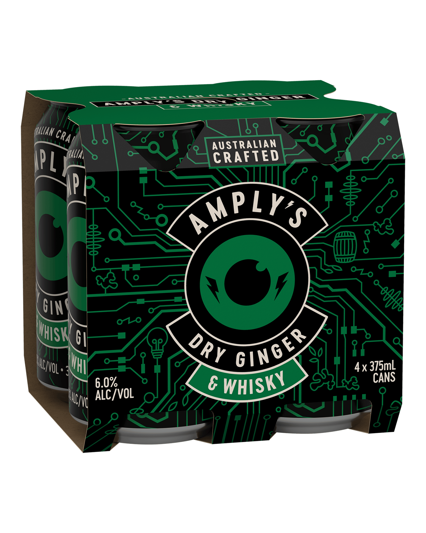 Buy Amplys Whisky & Ginger Beer 6 Can 375ml Online (Lowest Price