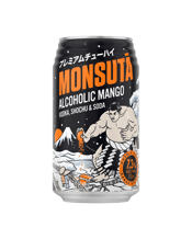  Monsuta Mango Chuhai 7.3%<br>Cans 350ml  350ML Monsutā Mango Chūhai is an intensely flavorful and refreshing beverage that’s bursting with the juicy sweetness of ripe mango. A Chūhai is the Japanese abbreviation for a shōchū highball, a perfectly balanced blend of Vodka, Shōchū spirit, soda, and vibrant, fruity flavor. This Monsutā Mango Chūhai features traditional Okinawan Shōchū called Awamori, which is indigenous and unique to Okinawa, Japan, giving it a distinctive, authentic character. At 7.3% ABV and packed with succulent, tropical man