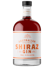  Australian Distilling Co.<br>Shiraz Gin 700ml  700ML Made from award-winning gin steeped with premium shiraz grapes, Shiraz Gin has a nose of pepper, spices and blackcurrant with a sweet, complex and full-bodied palate overlayed with hints of raspberry.