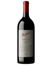 Penfolds Bin 707 Cabernet<br>Sauvignon 2019 1.5l... 1.5L This deeply concentrated cabernet sauvignon has a juicy blackcurrant core with savoury black olive notes. Aged for 18 months in 100% new American oak, this wine is richly tannic with incredible age-ability. An intense and expressive wine for true fans of powerful cabernet sauvignon.