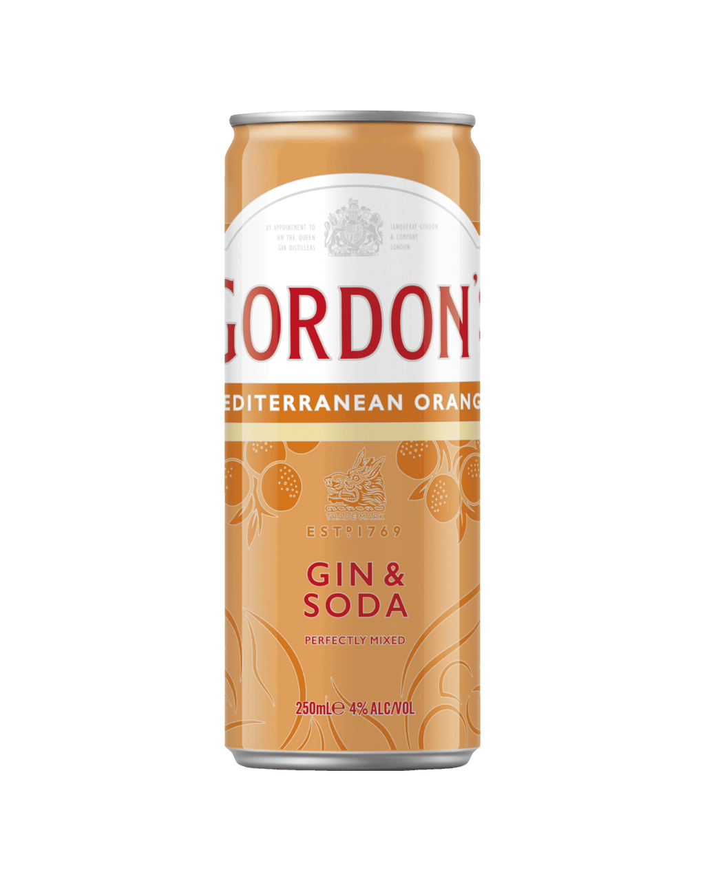 Buy Gordon's Mediterranean Orange Gin & Soda Can 250ml Online (Lowest