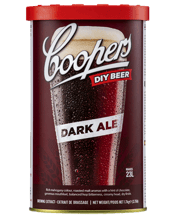 Coopers Home Brew Dark Ale<br>1.7kg 1.7kg Rich mahogany colour and a creamy head. Roasted malt aromas with a hint of chocolate, generous mouthfeel dominated by roasted malt flavours, sufficient hop bitterness to give balance and a dry finish. A favourite amongst dark beer drinkers.