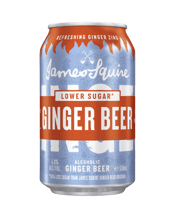 James Squire Lower Sugar<br>Ginger Beer Cans... 330ML <br /><br />A ginger zing that teases with a tickle in the throat, and quenches a flaming thirst. A light, refreshing option best enjoyed over ice with lime. Now 50 percent lower in sugar.