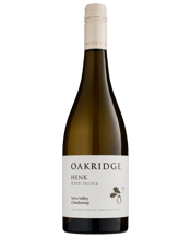  Oakridge Vineyard Series<br>Henk Chardonnay  750ML Oakridge's Vineyard Series matches particular varieties with specific sites to give you outstanding examples of single vineyard wines. This wine was sourced from the north-facing Henk Vineyard, sited in the red volcanic soils of Woori Yallock. Lifted and aromatic from the get-go with floral notes sitting with ripe green spicy notes. Think green papaya, nectarine skin, lime leaf and flint. The texture is very much medium bodied. Athletic and controlled yet lithe. It builds as it flows across the