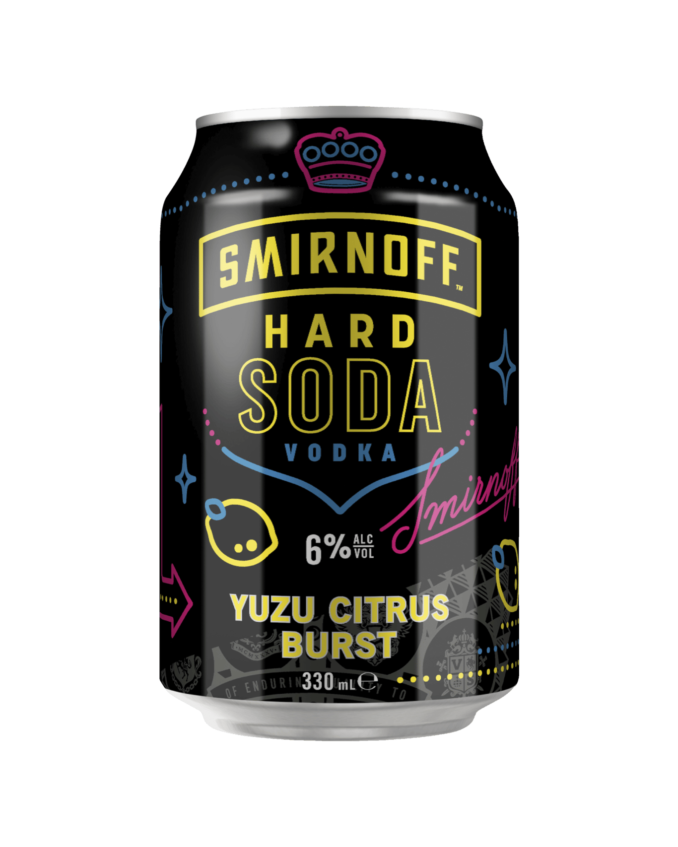 Buy Smirnoff Hard Soda Yuzu Citrus Burst 6% Cans 330ml Online (Low ...