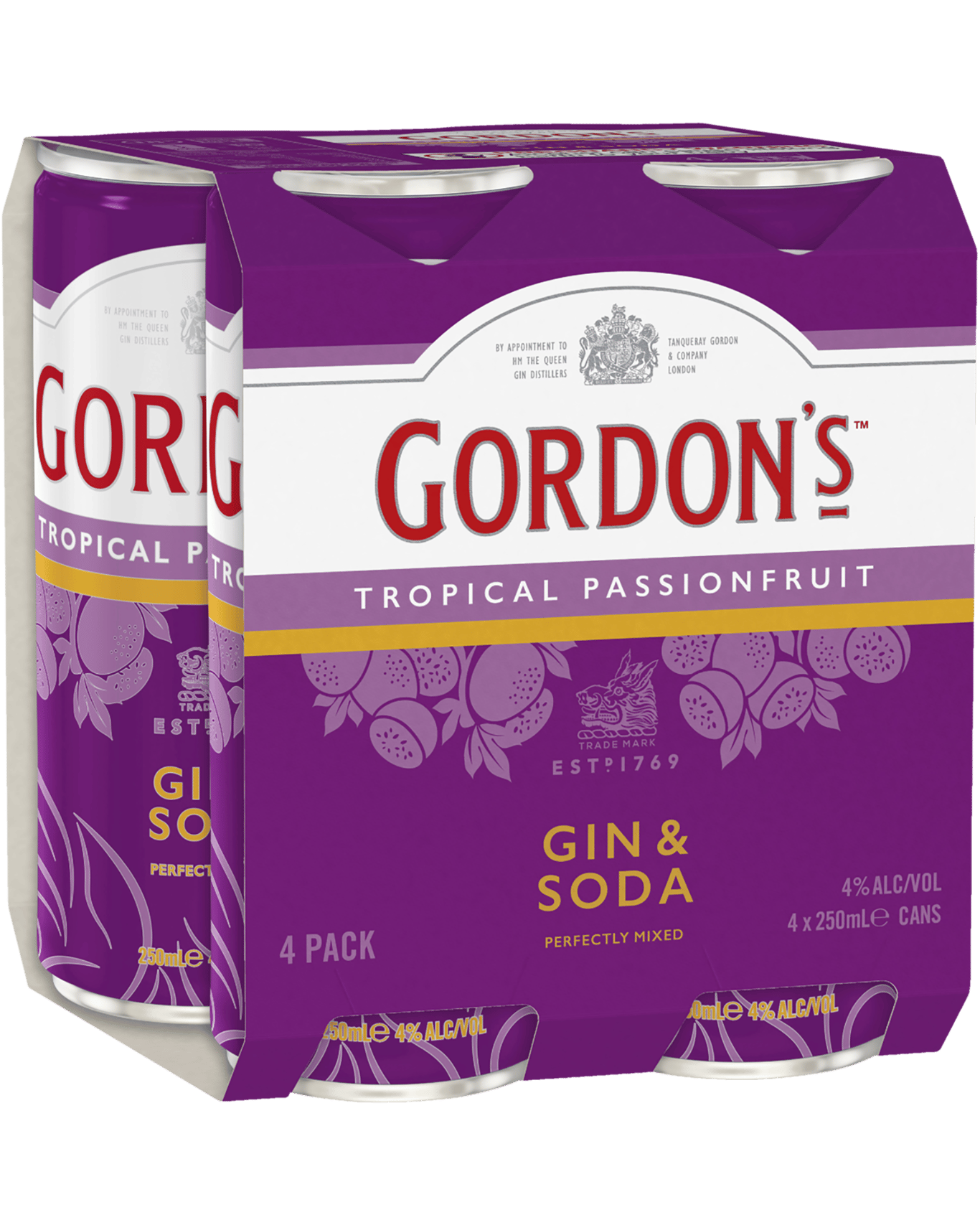 Buy Gordon's Tropical Passionfruit Gin & Soda Can 250ml Online (Lowest Price Guarantee) Best