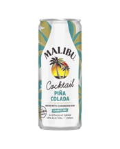 Malibu Pina Colada Can 250ml<br> 250ML Introducing Malibu’s new line of canned cocktails – delicious, ready-to-sip Piña Coladas for your next hangout, all in a sleek 250ml can. Pop open a Malibu Piña Colada in a can for a taste of juicy pineapple balanced with sweet coconut flavor and smooth Caribbean Rum.