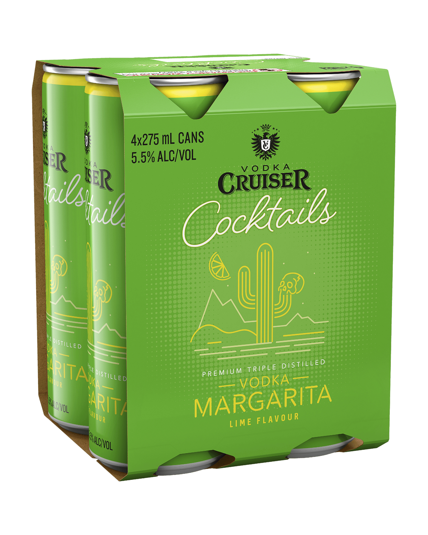 Buy Vodka Cruiser Cocktails Lime Margarita Cans 275ml Online (Lowest