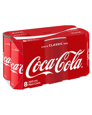 Coca-cola 8 Pack Mini Cans 200ml (Unbeatable Prices): Buy Online