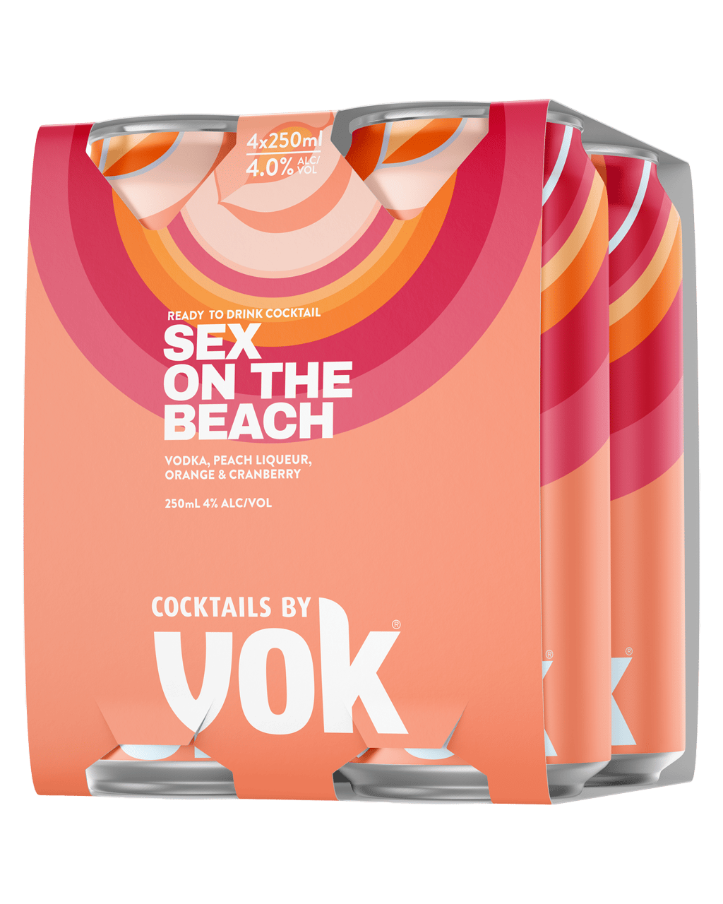 Buy Vok Sex On The Beach Cocktail Cans 250ml Online (Unbeatable Prices ...